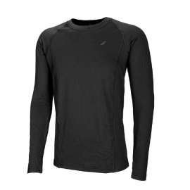 חולצה תרמית לגברים Outdoor Warm Up צבע שחור