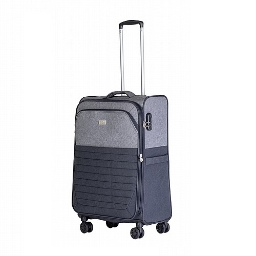 מזוודה גודל "20 כחול Swiss NDK soft-אפור