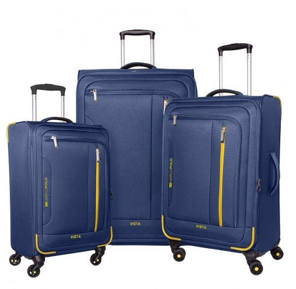סט 3 מזוודות  Marco Polo Vista-כחול