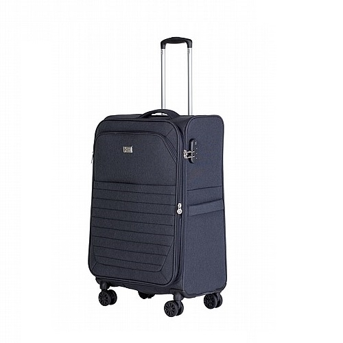 מזוודה גודל "20 כחול Swiss NDK soft-שחור