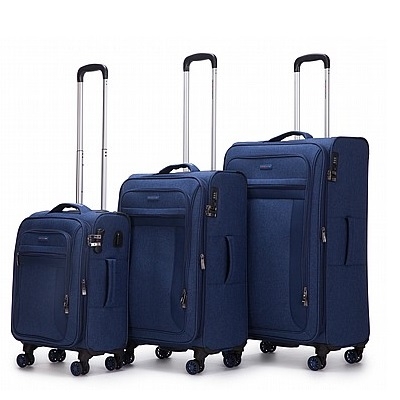 סט 3 מזוודות סוויס פרימיום Swiss Chamonix New soft כחול